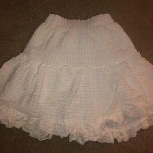 Princess Polly White Ruffle Mini Skirt